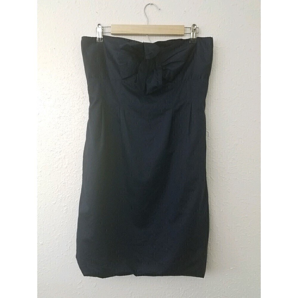 J Crew factory 8 Navy Strapless Off The Shoulder cocktail Prom Party Mini dress